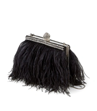 Shop Jimmy Choo Ostrich Feather Celeste Clutch Bag