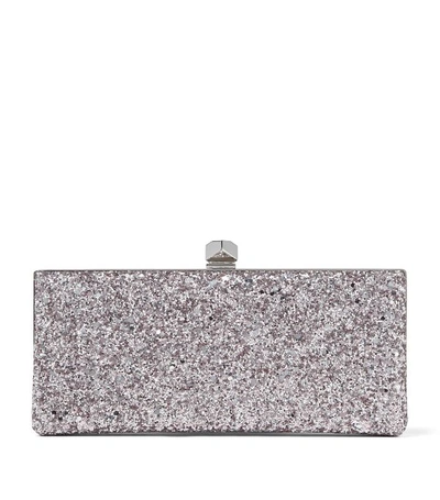 Shop Jimmy Choo Glitter-embellished Celeste Clutch Bag