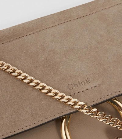 Shop Chloé Mini Leather Faye Chain Bag