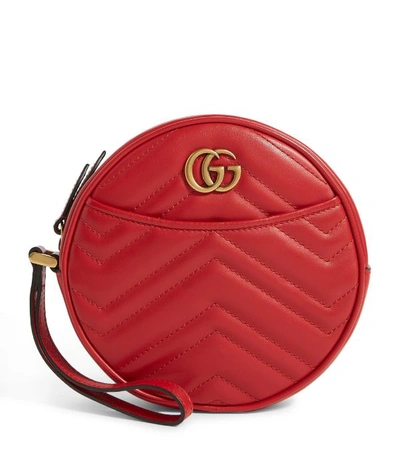 Shop Gucci Leather Marmont Matelassé Wrist Wallet