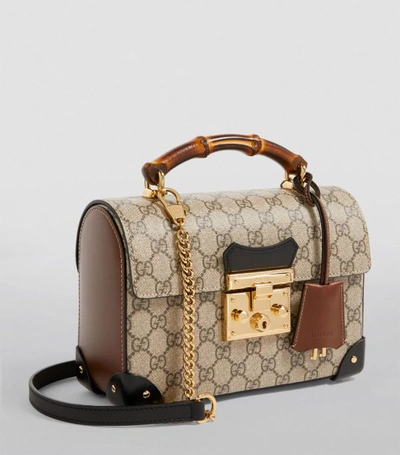 Shop Gucci Gg Supreme Padlock Shoulder Bag