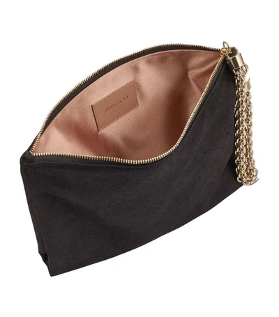Shop Jimmy Choo Leather Callie Clutch Bag In Black