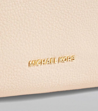 Shop Michael Michael Kors Large Leather Raven Shoulder Bag