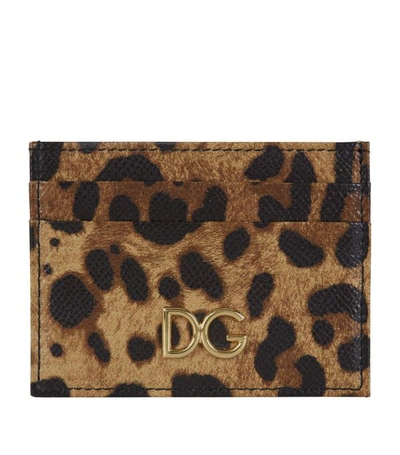 Shop Dolce & Gabbana Leopard Print Card Holder