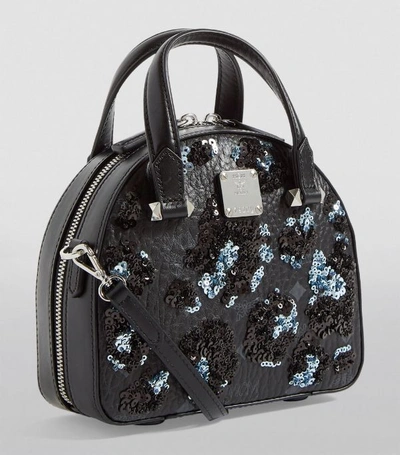 Shop Mcm Sequin Leopard Essential Cross Body Bag