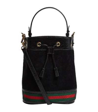 Shop Gucci Small Suede Ophidia Bucket Bag