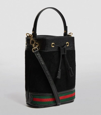 Shop Gucci Small Suede Ophidia Bucket Bag