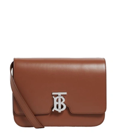 Shop Burberry Leather Logo Tb Bag