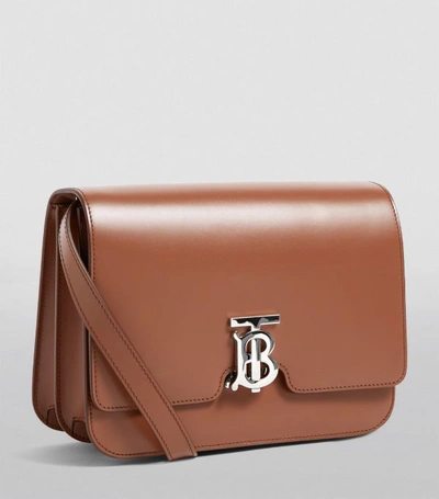 Shop Burberry Leather Logo Tb Bag