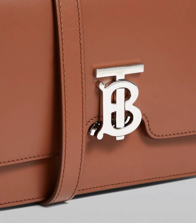 Shop Burberry Leather Logo Tb Bag