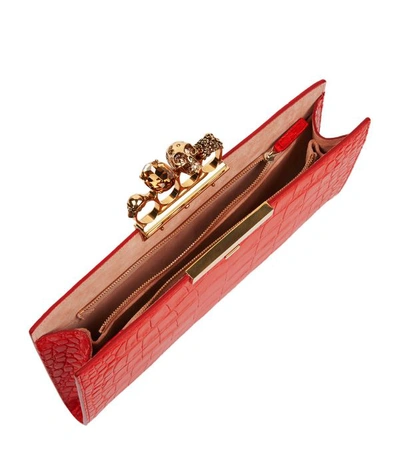 Shop Alexander Mcqueen Jewelled Four-ring Pouch