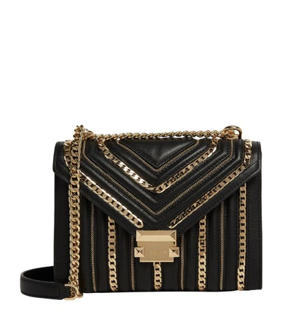Michael Michael Kors Whitney Chain Inlay Convertible Shoulder Bag In  Black/gold | ModeSens