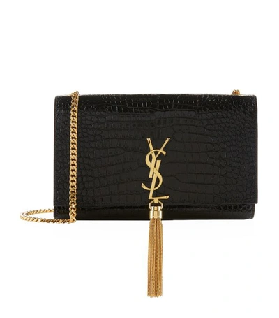 Shop Saint Laurent Medium Kate Cross-body Bag In Black