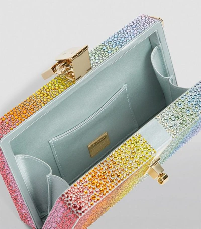 Shop Dolce & Gabbana Rainbow Rhinestones Box Clutch