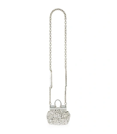 Shop Dolce & Gabbana Nano Embellished Sicily Bag