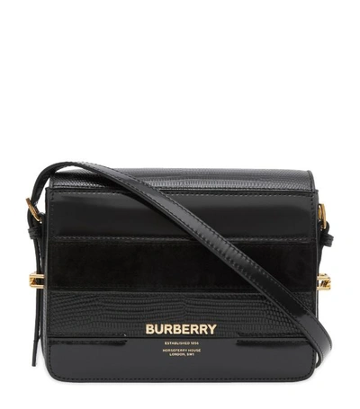 Shop Burberry Small Panelled Leather Grace Shoulder Bag