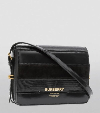 Shop Burberry Small Panelled Leather Grace Shoulder Bag