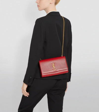 Shop Saint Laurent Medium Leather Kate Shoulder Bag