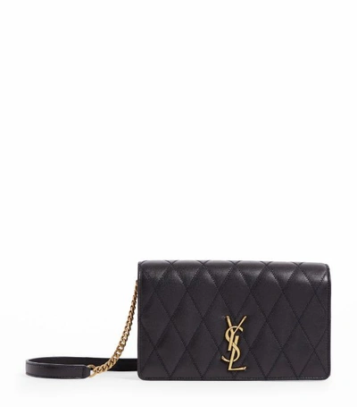 Shop Saint Laurent Quilted Leather Angie Shoulder Bag