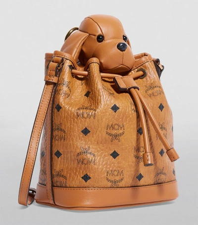 Shop Mcm Dog Drawstring Bag