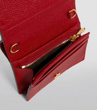 Shop Gucci Leather Zumi Chain Wallet