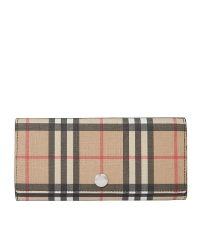 Shop Burberry Vintage Check Continental Wallet