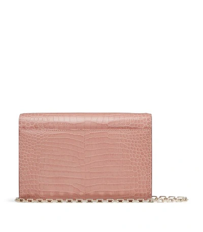 Shop Jimmy Choo Croc-embossed Leather Varenne Clutch