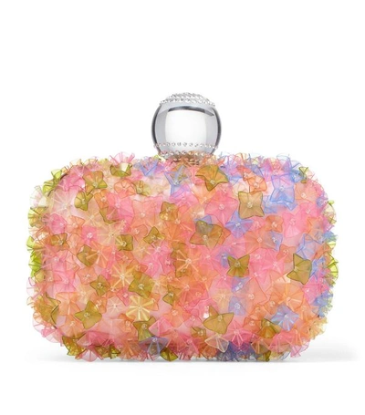 Shop Jimmy Choo Flower Embroidered Cloud Clutch Bag