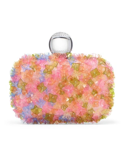 Shop Jimmy Choo Flower Embroidered Cloud Clutch Bag