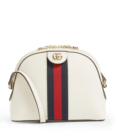 Shop Gucci Small Leather Ophidia Shoulder Bag