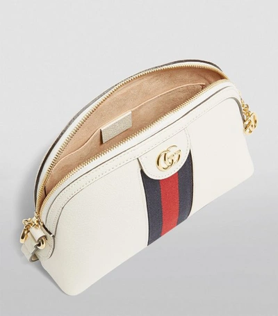 Shop Gucci Small Leather Ophidia Shoulder Bag