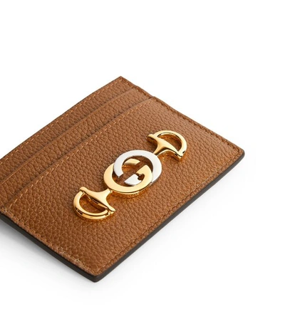 Shop Gucci Leather Zumi Card Holder