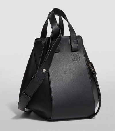 Shop Loewe Small Leather Hammock Top-handle Bag In Black