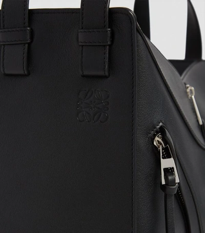 Shop Loewe Small Leather Hammock Top-handle Bag In Black