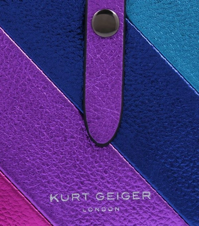 Shop Kurt Geiger Striped Metallic Wallet