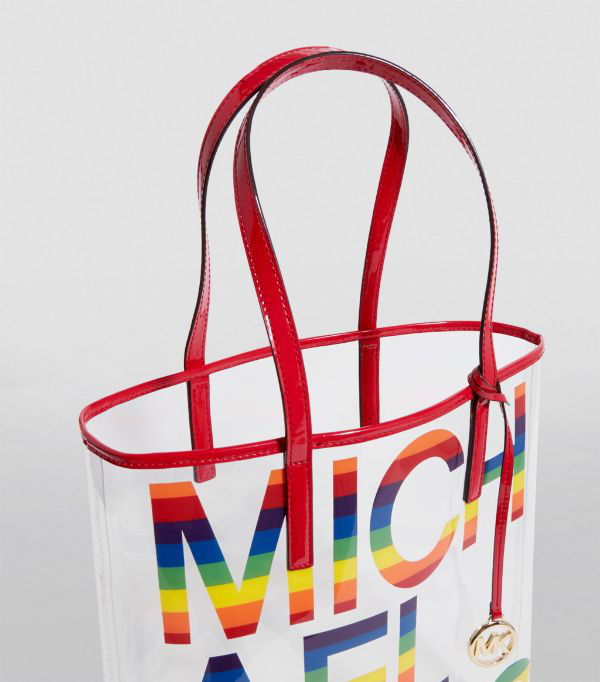 michael kors clear rainbow tote