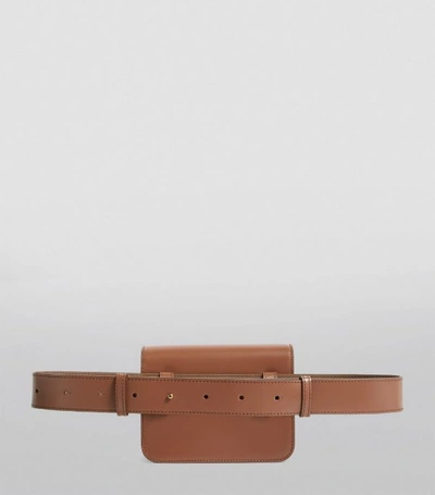 Shop Burberry Leather Belted Tb Bag