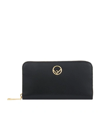 Shop Fendi Leather Zip-around Wallet