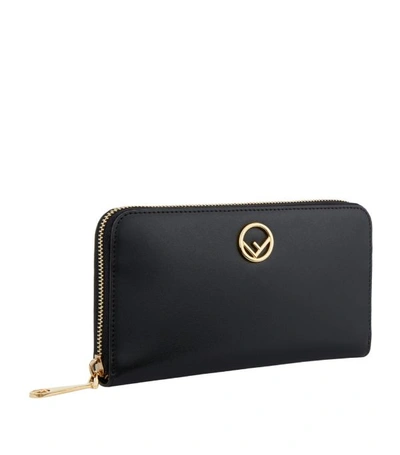 Shop Fendi Leather Zip-around Wallet