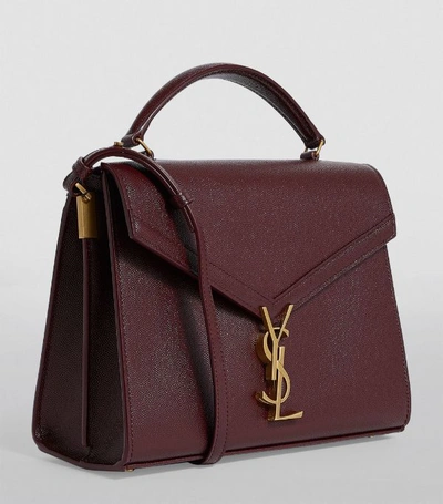 Shop Saint Laurent Medium Cassandra Top-handle Grain De Poudre Shoulder Bag