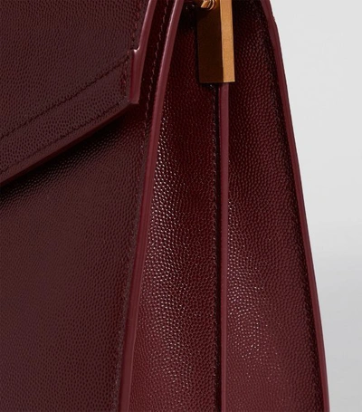 Shop Saint Laurent Medium Cassandra Top-handle Grain De Poudre Shoulder Bag