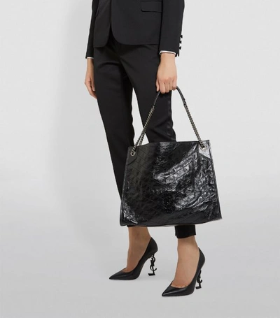 Shop Saint Laurent Large Niki Shopping Bag In Black