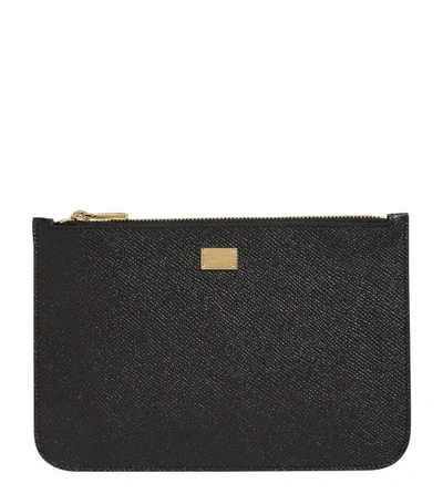 Shop Dolce & Gabbana Grained Leather Pouch