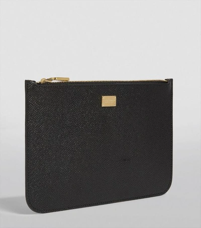 Shop Dolce & Gabbana Grained Leather Pouch