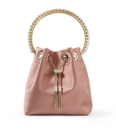 Shop Jimmy Choo Bon Bon Top-handle Bag In Pink