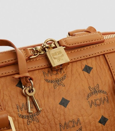 Shop Mcm Traveler Visetos Weekend Bag