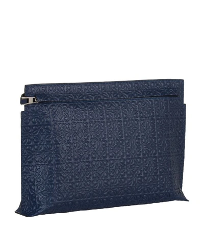 Shop Loewe Embossed Leather T Pouch