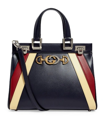 Shop Gucci Leather Zumi Top Handle Bag