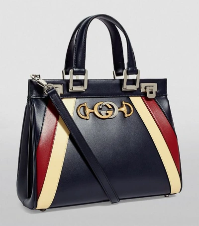 Shop Gucci Leather Zumi Top Handle Bag