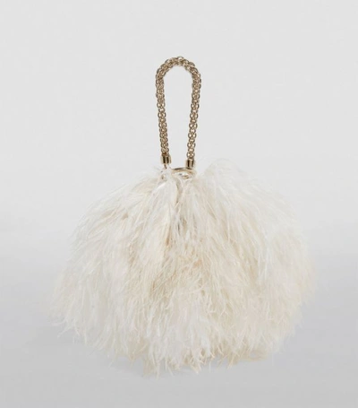 Shop Jimmy Choo Callie Feather Clutch Bag